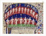 Fol.1 Signs of the zodiac and a group of men by Portuguese School