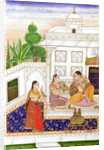 Vilaval Ragini: Woman at her Toilet by Indian School