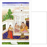 Vilaval Ragini: Woman at her Toilet by Indian School
