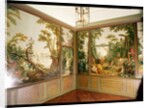 Painted wall panels in the Salon of Gille Demarteau by Francois