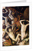 Hell, detail of a demon hitting the damned, c.1450 by Dirck Bouts