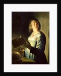 Young Woman with a Candle by Isaac de Jouderville