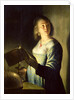 Young Woman with a Candle by Isaac de Jouderville