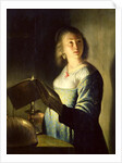 Young Woman with a Candle by Isaac de Jouderville