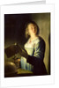 Young Woman with a Candle by Isaac de Jouderville