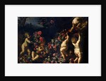 Putti Playing with Garlands of Flowers by Carlo Maratta or Maratti
