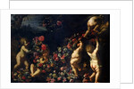 Putti Playing with Garlands of Flowers by Carlo Maratta or Maratti