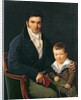 Portrait of a Member of the Barbet Family with his Son by Henri Francois Riesener