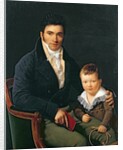 Portrait of a Member of the Barbet Family with his Son by Henri Francois Riesener