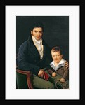 Portrait of a Member of the Barbet Family with his Son by Henri Francois Riesener