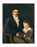 Portrait of a Member of the Barbet Family with his Son by Henri Francois Riesener