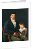 Portrait of a Member of the Barbet Family with his Son by Henri Francois Riesener