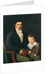 Portrait of a Member of the Barbet Family with his Son by Henri Francois Riesener