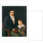 Portrait of a Member of the Barbet Family with his Son by Henri Francois Riesener