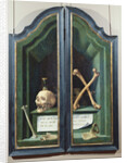 Vanitas, reverse of two panels from a triptych by Flemish School