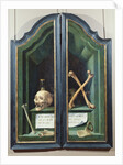 Vanitas, reverse of two panels from a triptych by Flemish School