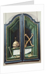 Vanitas, reverse of two panels from a triptych by Flemish School