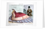 Caricature of the crinoline by French School