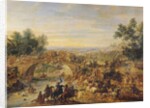 Cavalry Battle on a Bridge by Adam Frans van der Meulen
