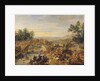 Cavalry Battle on a Bridge by Adam Frans van der Meulen