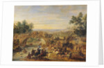 Cavalry Battle on a Bridge by Adam Frans van der Meulen