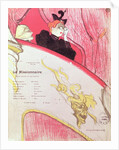 Cover of a programme for 'Le Missionaire' at the Theatre Libre, 1893-94 by Henri de Toulouse-Lautrec