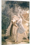 Blanca and Abon Hamet in the Gardens of the Alhambra by French School