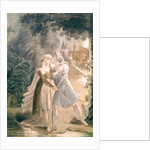 Blanca and Abon Hamet in the Gardens of the Alhambra by French School