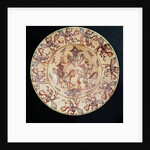 Dish with horsemen smoking pipes, Giroussens Workshop by French School