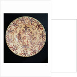 Dish with horsemen smoking pipes, Giroussens Workshop by French School