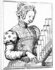 Young Woman Playing a Portative Organ by School French