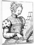 Young Woman Playing a Portative Organ by School French