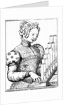 Young Woman Playing a Portative Organ by School French