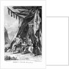 Brutus and Cassius in Brutus's Tent, Act IV Scene iii from 'Julius Caesar' by William Shakespeare engraved by Hubert Gravelot by Francis (after) Hayman