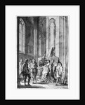 Claudio accusing Hero of faithlessness, Act IV Scene i from 'Much Ado About Nothing' by William Shakespeare engraved by Hubert Gravelot by Francis Hayman