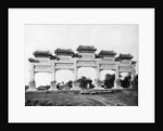 Marble gate of the north entrance of the Tombs of the Ming Dynasty, Peking, China by French Photographer