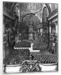 Funeral of Marie-Louise d'Orleans Queen of Spain, at the church St. Paul St. Louis, Paris by Jean II Berain