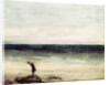 The Artist on the Seashore at Palavas by Gustave Courbet