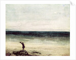 The Artist on the Seashore at Palavas by Gustave Courbet