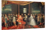 Meeting between Louis XIV and Philippe IV at Isle des Faisans, 7th November 1659 by Jacques Laumosnier