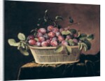 Basket of Plums by Pierre Dupuis