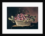 Basket of Plums by Pierre Dupuis