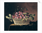 Basket of Plums by Pierre Dupuis