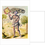 Penitent man in India with plaited hair by French School