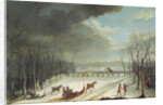 The Prince of Conde Hunting in a Sleigh in 1767 by Jean Francois Perdrix
