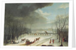 The Prince of Conde Hunting in a Sleigh in 1767 by Jean Francois Perdrix
