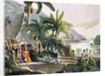 Meeting between the Expedition Party of Otto von Kotzebue and King Kamehameha I Ovayhi Island by Ludwig Choris