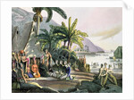 Meeting between the Expedition Party of Otto von Kotzebue and King Kamehameha I Ovayhi Island by Ludwig Choris