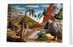 The Agony in the Garden, left hand predella panel from the Altarpiece of St. Zeno of Verona, 1456-60 by Andrea Mantegna
