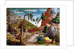 The Agony in the Garden, left hand predella panel from the Altarpiece of St. Zeno of Verona, 1456-60 by Andrea Mantegna